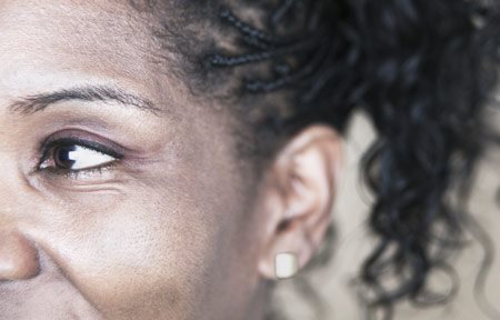 Woman´s face with dark skin